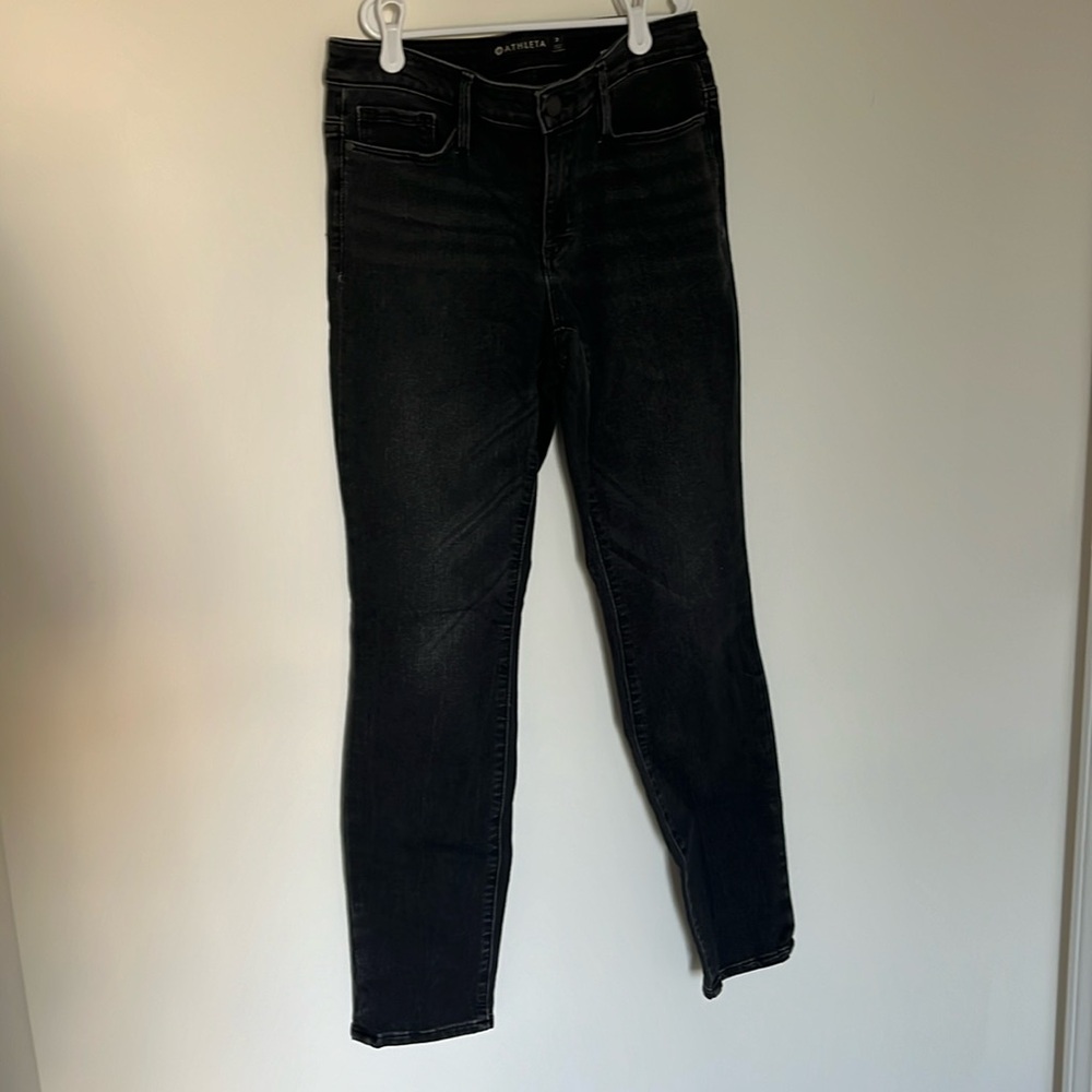Athleta black skinny jeans, size 2